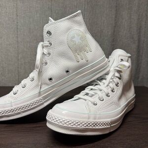 Converse Women's White Leather High-Tops
